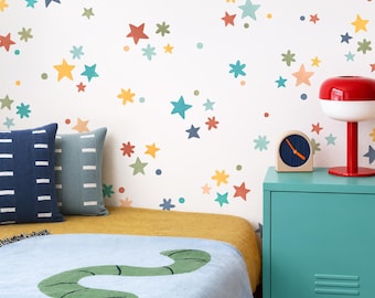Sparkle Wall Decals - Reusable & Removable Fabric Wall Decals - Star Wall Stickers, Celestial Decor, Boy Room Decor, Nursery Wall Art