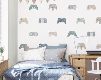 Video Game Wall Decals - Boy Room Decor, Kids Room Decal, Gaming Room Wall Art, Reusable and Removable Wall Stickers