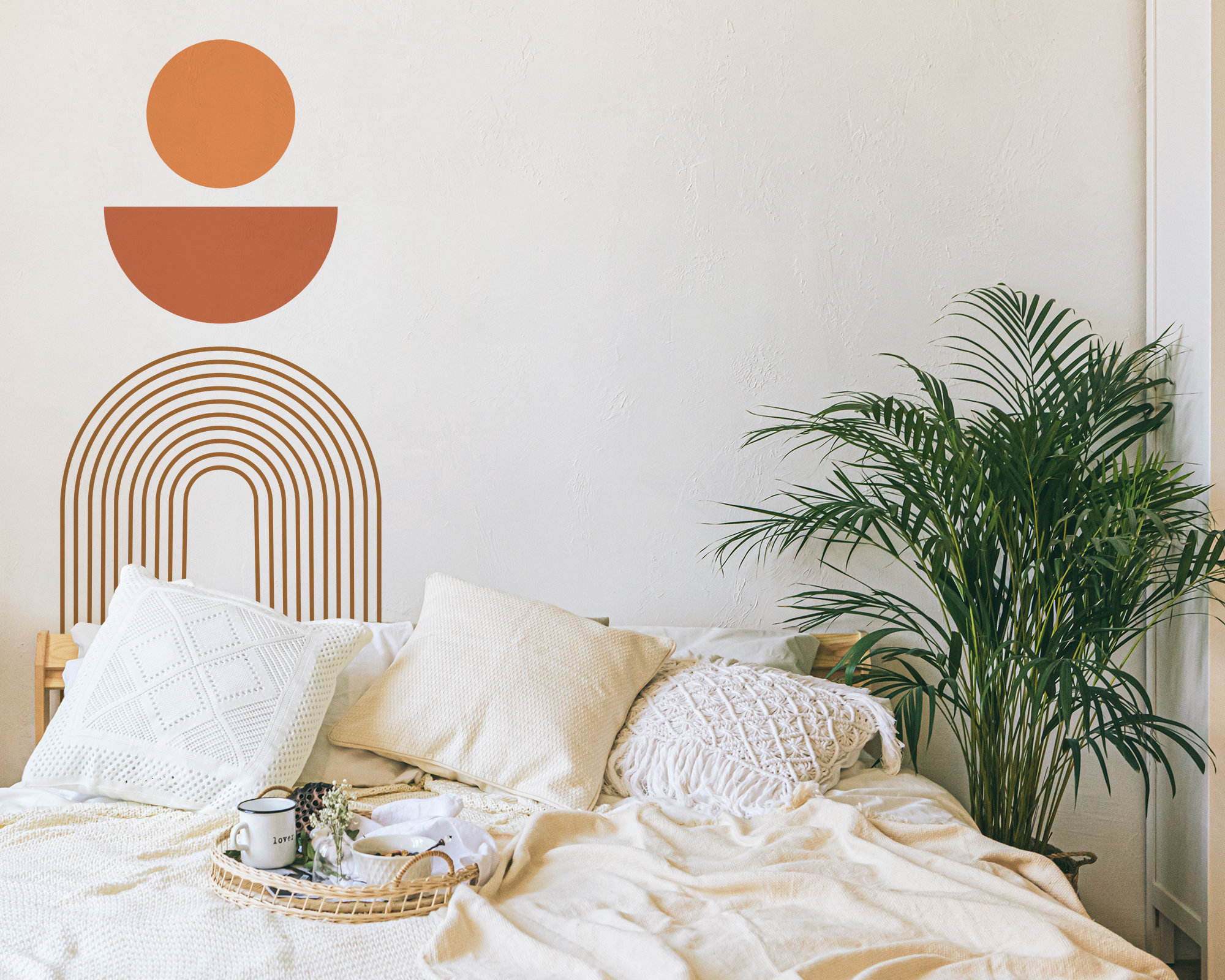 Boho Colorblock Wall Decals Removable Wall Stickers Abstract Modern Wall Art Geometric Wall Decor