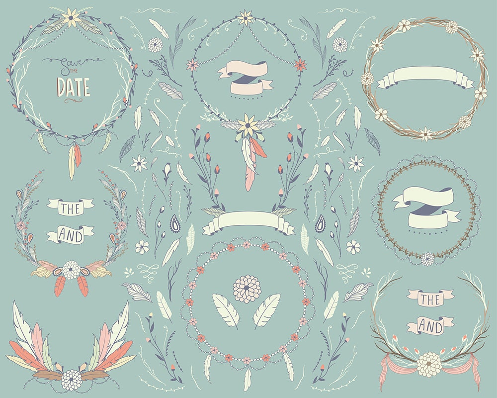 Boho Wreaths Clipart 67 Png Vector Designs Boho Chic Save The Date Set Florals And Hand Drawn Design Elements Clip Art Boho Wreaths Clipart 67 Png Vector Designs Boho Chic Save The Date Set Florals And Hand Drawn Design Elements Clip Art