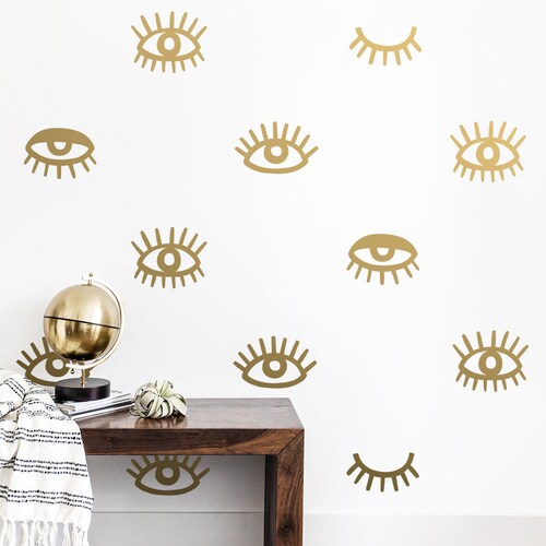Eye Wall Decals Eyelash Decals Vinyl Wall Decals Modern Etsy