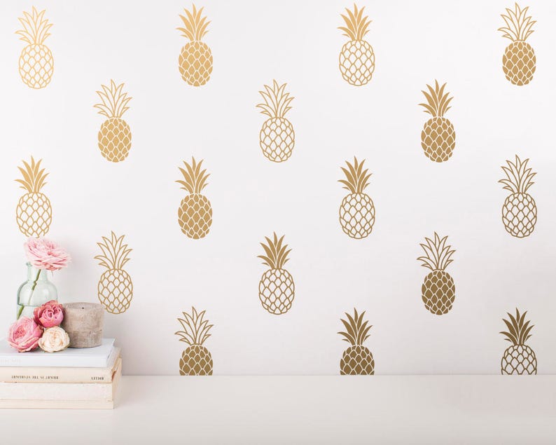 Pineapple Wall Decals Pineapple Decals, Pineapple Decor, Pineapple Gift, Gift for Her, Wall Decor, Wall Stickers, Pineapple Wall Art image 4