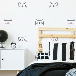 Cat Wall Decals Kids Wall Decal, Nursery Decal, Vinyl Decal, Cat Wall Art, Nursery Decor, Cat Decor image 1