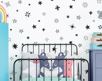 Sparkle and Star Wall Decals - Nursery Decals, Star Decals, Kids Room Decor, Nursery Decor, Wall Stickers