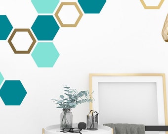 Honeycomb Wall Decals - Hexagon Decals, Geometric Wall Art, Wall Decor, Honeycomb, Modern Wall Art, Gift for Home, Nursery Decals, Kids Room