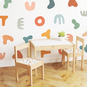 Abstract Shape Wall Decals - Nursery Decor, Watercolor Wall Art, Kids Room Decal, Reusable and Removable Wall Stickers