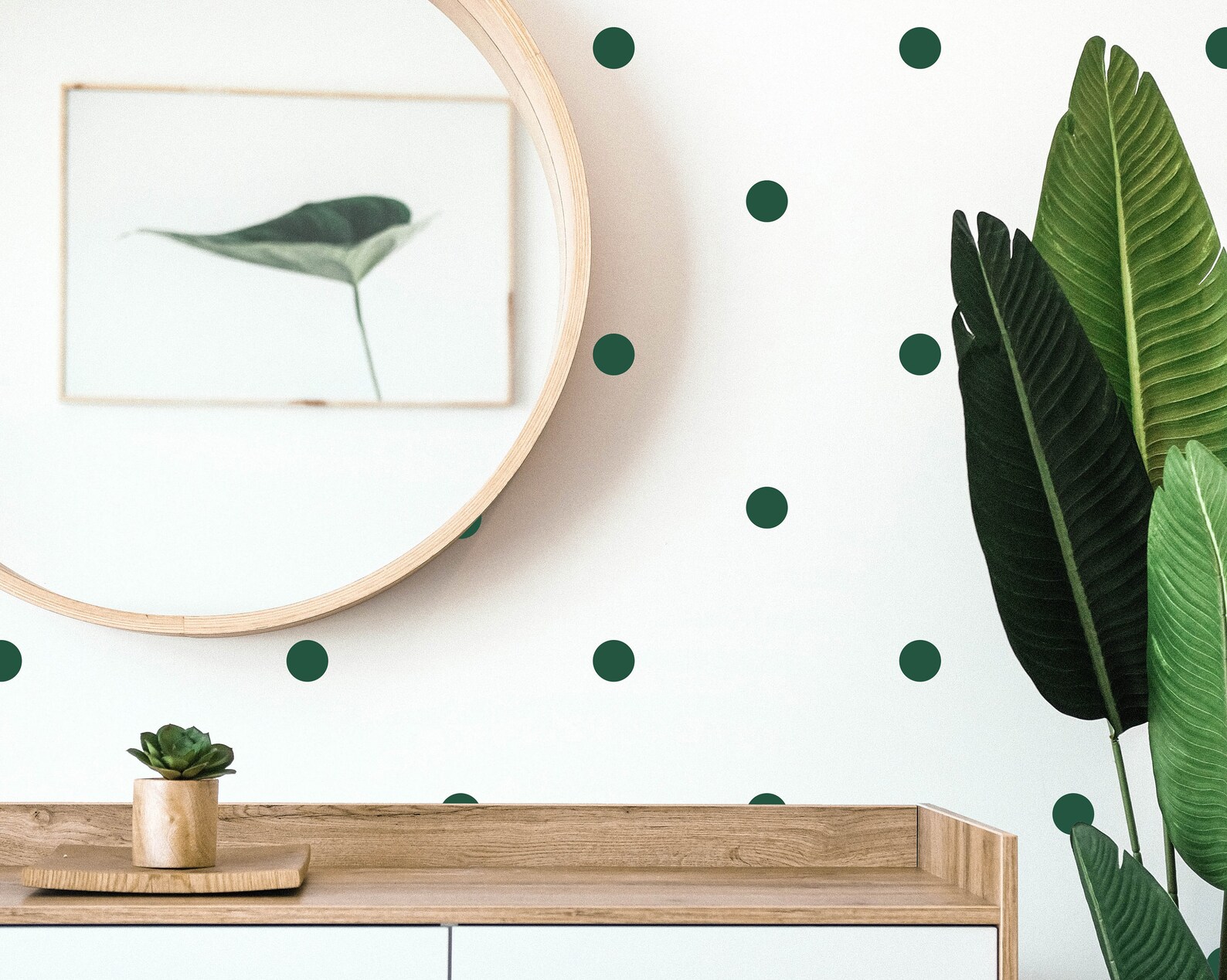 Polka Dot Wall Decals Modern Bedroom Decor Removable Wall Etsy