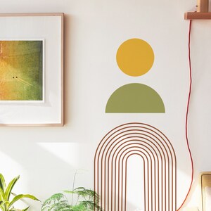 Boho Colorblock Wall Decals - Removable Wall Stickers, Abstract Modern ...