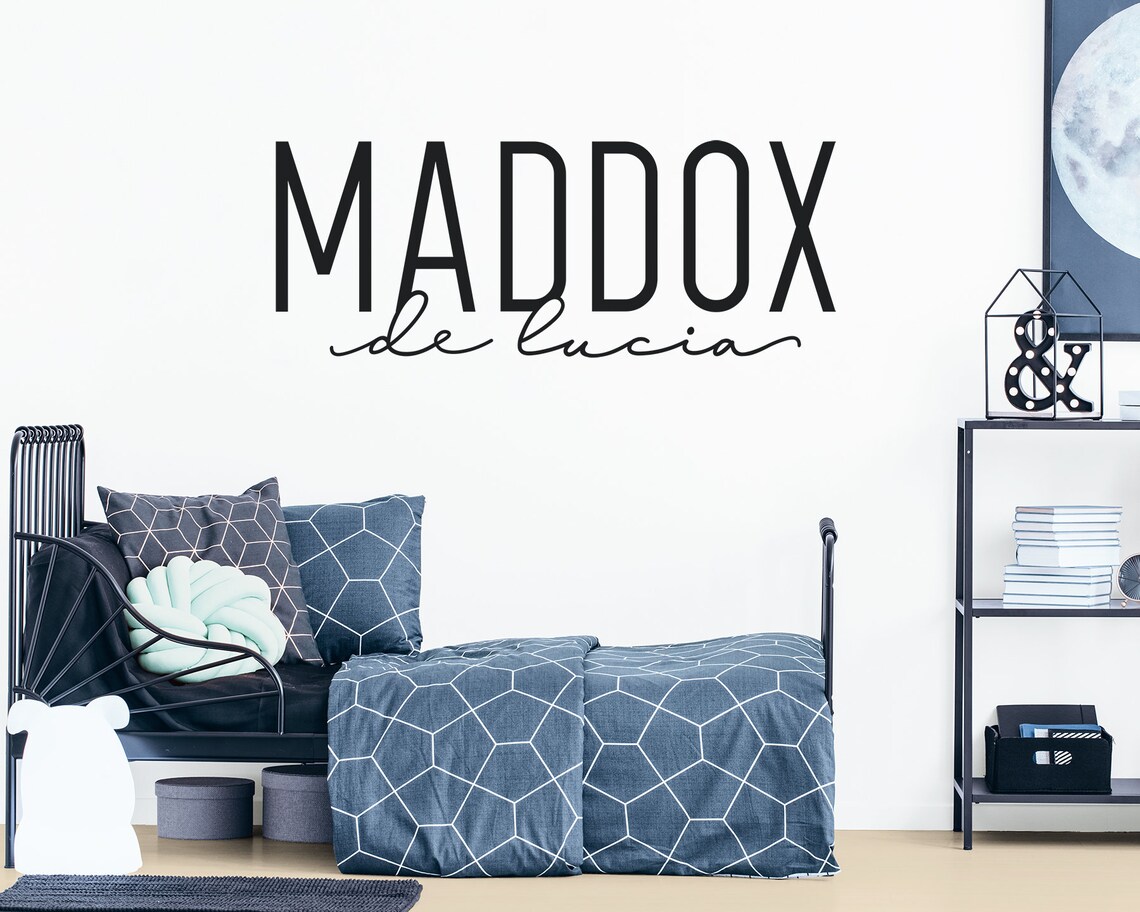 Personalized Name Wall Decal Custom Wall Sticker Nursery Etsy