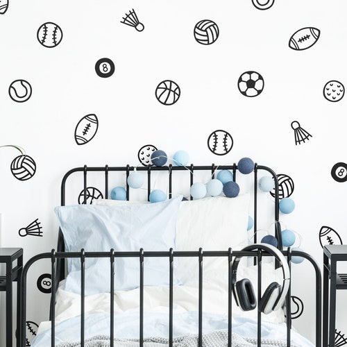 Sports Wall Decals Sports Decor Nursery Decals Nursery Etsy