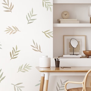 Floral Wall Decals - Nursery Decor, Watercolor Branch Wall Art, Kids Room Decal, Reusable and Removable Wall Stickers