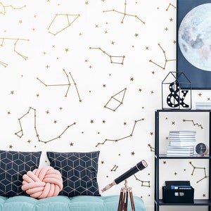 Constellation Wall Decals - Constellation Decor, Zodiac Gift, Star Decals, Zodiac Decor, Gift for Her, Constellation Wall Art, Wall Decor