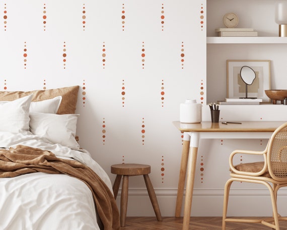 Boho Dot Wall Decals Removable Wall Stickers Minimalist | Etsy