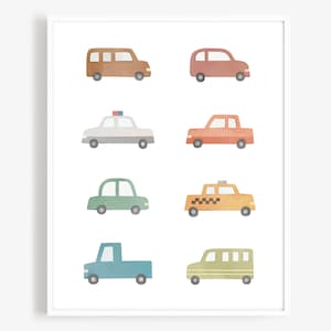Car Art Print - Vehicle Wall Art, Kids Room Car Art, Boy Nursery Decor, Car Prints for Kids Room