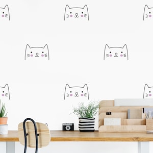 Cat Wall Decals Kids Wall Decal, Nursery Decal, Vinyl Decal, Cat Wall Art, Nursery Decor, Cat Decor image 2