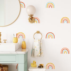 Rainbow Wall Decals - Nursery Wall Stickers, Kids Room Wall Art, Boho Nursery Decor