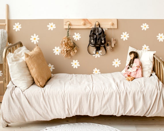 Daisy Wall Decals - Flower Wall Stickers, Nursery Decor, Kids Room Wall Art