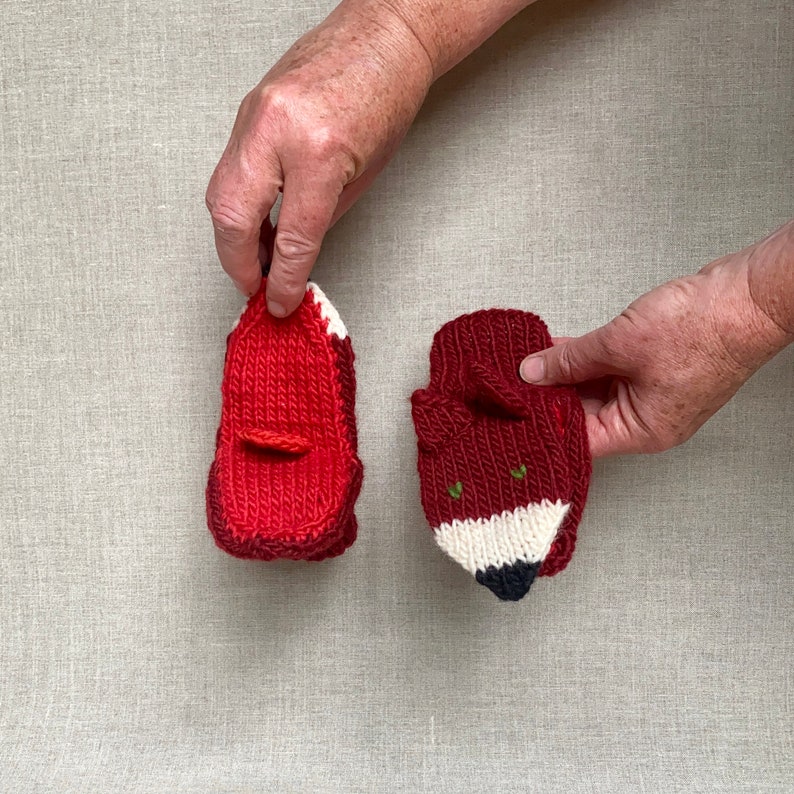 Red Fox Mittens Child Hand Puppet Animal Graphic Wildlife Etsy