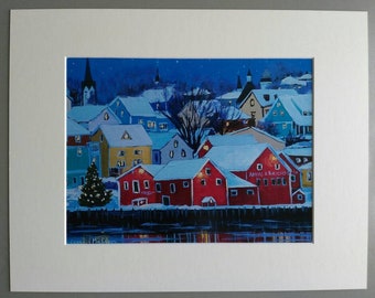 Large print from my original painting of Lunenburg, Nova Scotia, by Evgenia Makogon