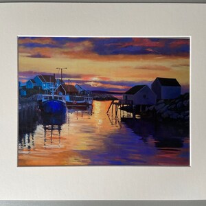 Print from original painting of Peggy's Cove, Nova Scotia by Evgenia Makogon