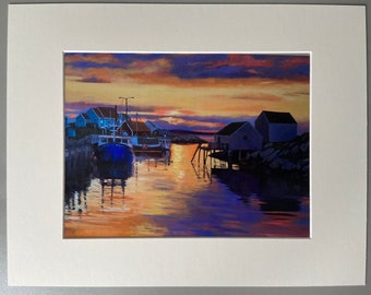 Print from original painting of Peggy's Cove, Nova Scotia by Evgenia Makogon