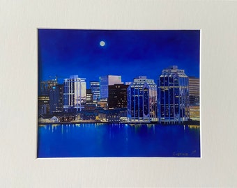 8x10 art print from original painting of Halifax waterfront by Evgenia Makogon