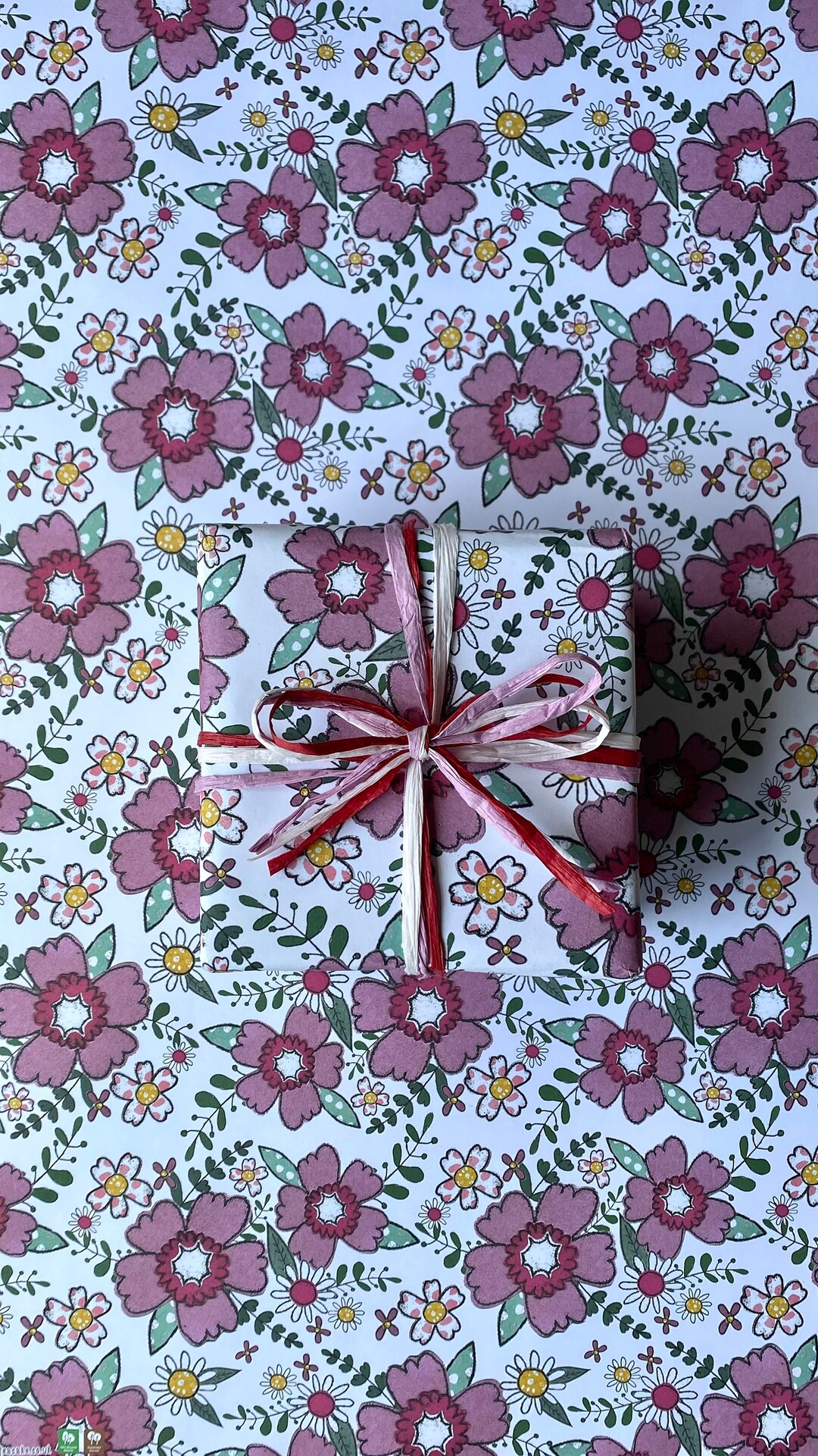 Floral Eco Wrapping Paper Sheet | 70cm X 50cm | Eco Friendly Recyclable ...
