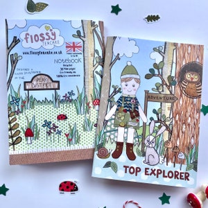 Cuaderno A6 Explorer / Regalo reciclado / Regalo ecológico / Regalo para niños / Cuaderno infantil / Cuaderno reciclado / Hecho en el Reino Unido