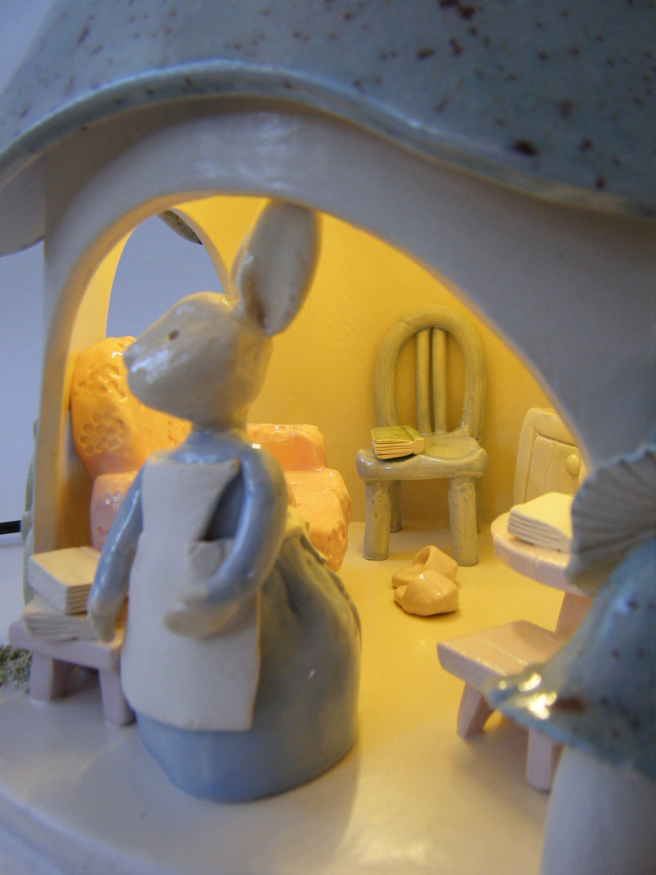 Ceramic Night Light Rabbit's House LED lamp. Etsy Ceramic Night Light Rabbit's House LED lamp. Etsy