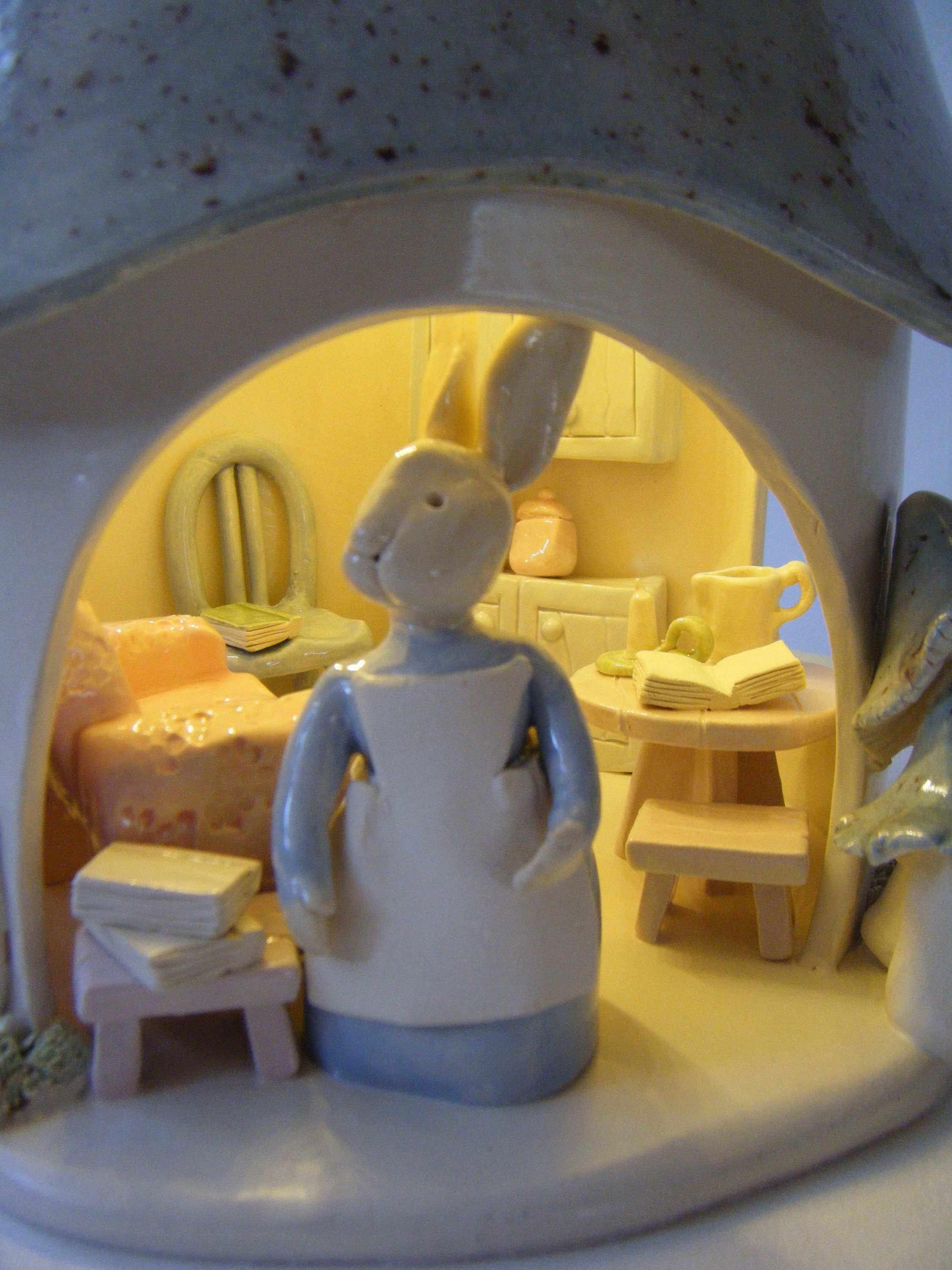 Ceramic Night Light Rabbit's House LED lamp. Etsy Ceramic Night Light Rabbit's House LED lamp. Etsy
