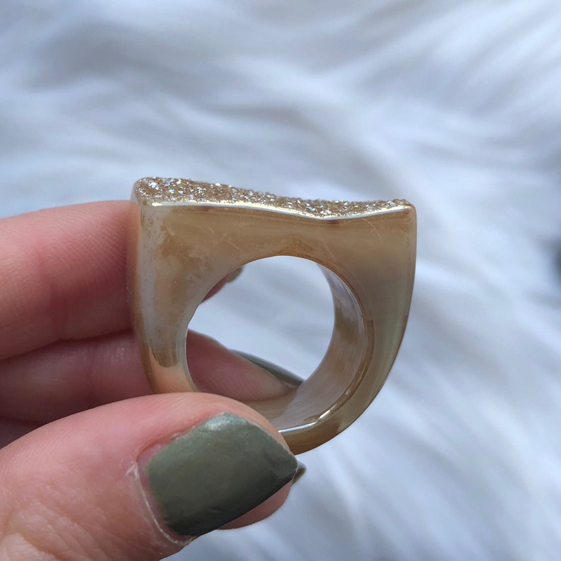 Statement Agate \u2022 natural crystal ring \u2022 raw crystals \u2022 statement jewelry \u2022 druzy \u2022 witch \u2022 contemporary