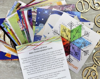Advent Devotional Prayer Cards, 30 Christian Reflective Postcards