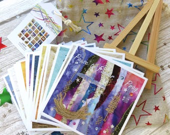 Advent Calendar Prayer Postcard Set in Gift Bag