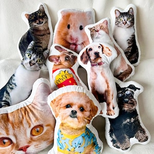 Personalized Pet Pillow, Custom Dog Pillow, Realistic Cat Pillow, Ugly Pet Pillow, Pet Memorial Gifts, Custom Animal Decorative Pillow