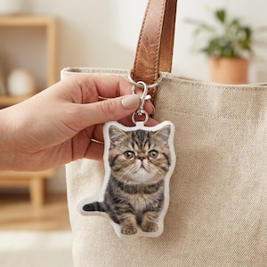 Gepersonaliseerde sleutelhanger met de foto van je kat