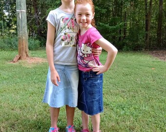 little girls jean skirt