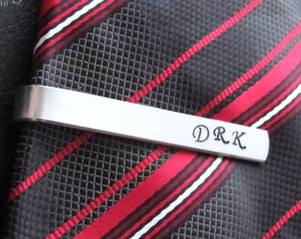 Personalized Monogram Tie Clip, Groomsman Tie CLip, Monogram Tie Clip, Birthday Gift, Custom Tie Clip, Gifts for Dad