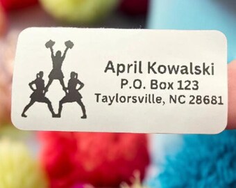 Cheerleading Personalized Return Address Labels: Cheer Coach Gift