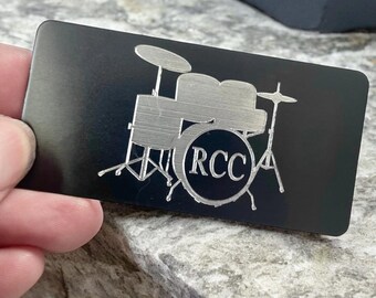 Custom Drummer Gift: Anodized Aluminum Magnet