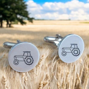 Personalized Cufflinks, Custom Cufflinks, Best Man Cufflinks, Groom Cufflinks, Groomsmen Cufflinks, Father of the Bride Cufflinks, Tractor