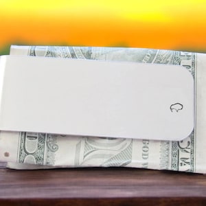 Buffalo Wallet, Buffalo Money Clip, Monogram Money Clip, Engraved Money Clip, Custom Money Clip, Silver Money Clip, Groomsmen Money Clip