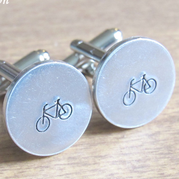 Bicycle Gifts, Cycling, Cyclist, Engraved Cufflinks, Groom Cufflinks, Groomsmen Cufflinks, Custom Cufflinks, Bike Cufflinks, Personalized