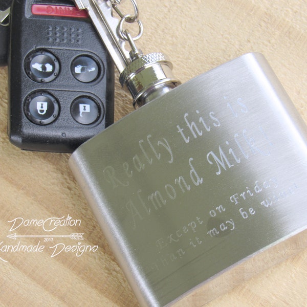 Personalized Flask, Mini Flask, Engraved Flask, Custom Flask, 2oz Flask, Birthday Gifts, Best Man Flask, Bridesmaid Flask