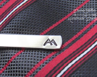 Mountain Tie Clip, Mountain Wedding, Groomsmen Tie Clip, Engraved Tie Bar, Personalized Tie Bar, Father of the Bride, Christmas Gifts