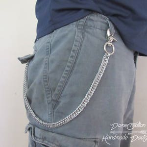 Cota de malla, Regalos de motociclista, Cadena para billetera, EMO, Gótico, Cartera de motociclista, Punk, Regalo para novio, Regalo de cumpleaños, Cadena para billetera de motociclista