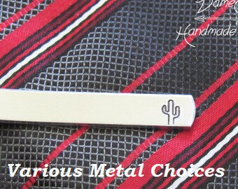 Engraved Tie Bar, Personalized Tie Bar, Custom Tie Clip, Groomsmen Tie Clip, Cactus Wedding, Succulent Gifts, Cactus Theme, Succulent