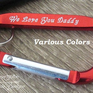 Custom Keychain, Engraved Keychain, Carabiner Keychain, Gifts for Dad, Birthday Gifts for Boyfriend, Climber Gifts, Keychain Gifts, Clips