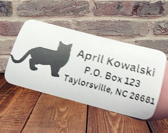 Personalized Cat Address Labels: Custom Return Address Stickers