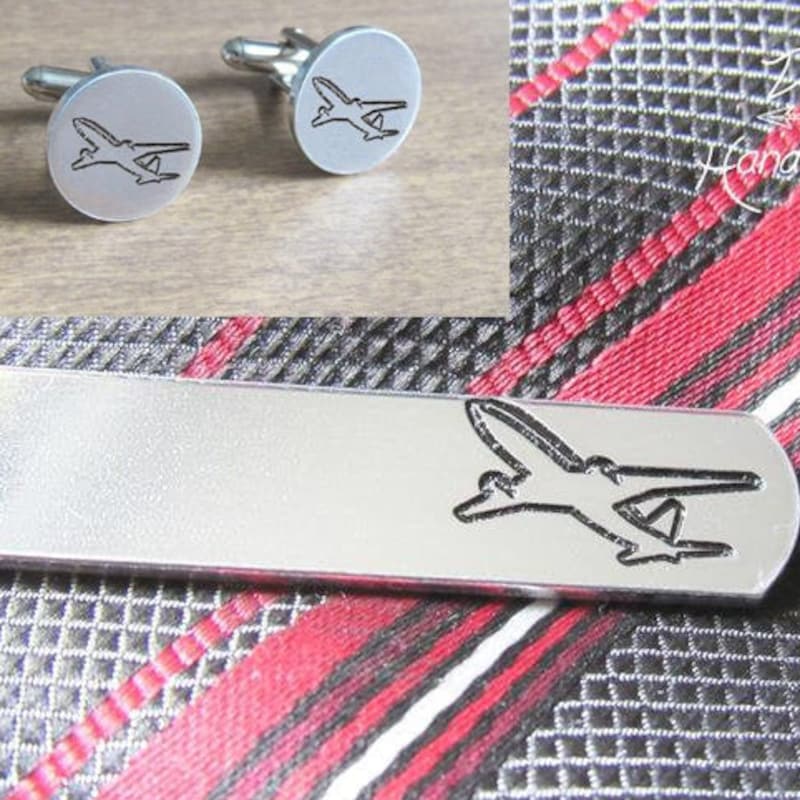 cufflink tie bar set