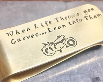 Knit Argyle Genuine Leather Money Clip Personalized